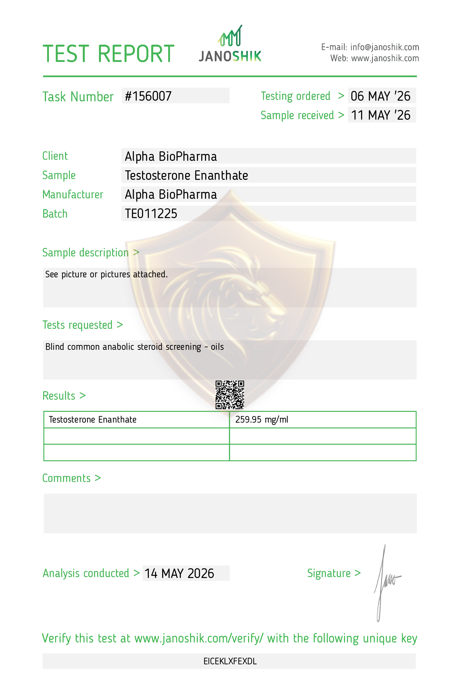 Testosterone Enanthate