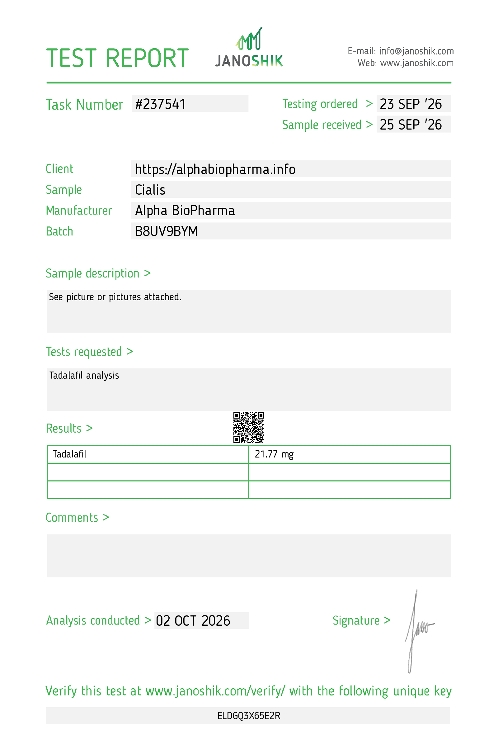 Lab Result