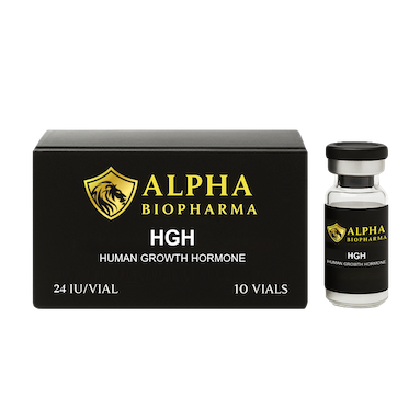 HGH kit 24 iu 10 vials van Alpha BioPharma voorkant