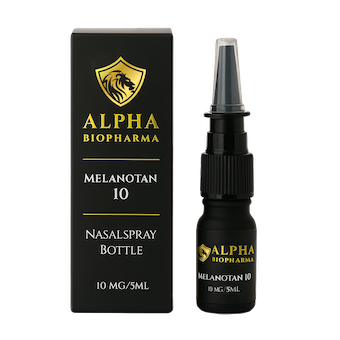 Melanotan neusspray van Alpha BioPharma voorkant