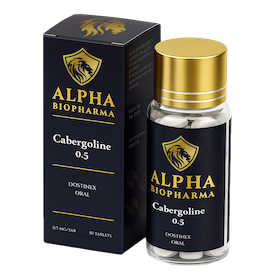 Cabergoline linksvoor Cabergolone linker vooraanzicht