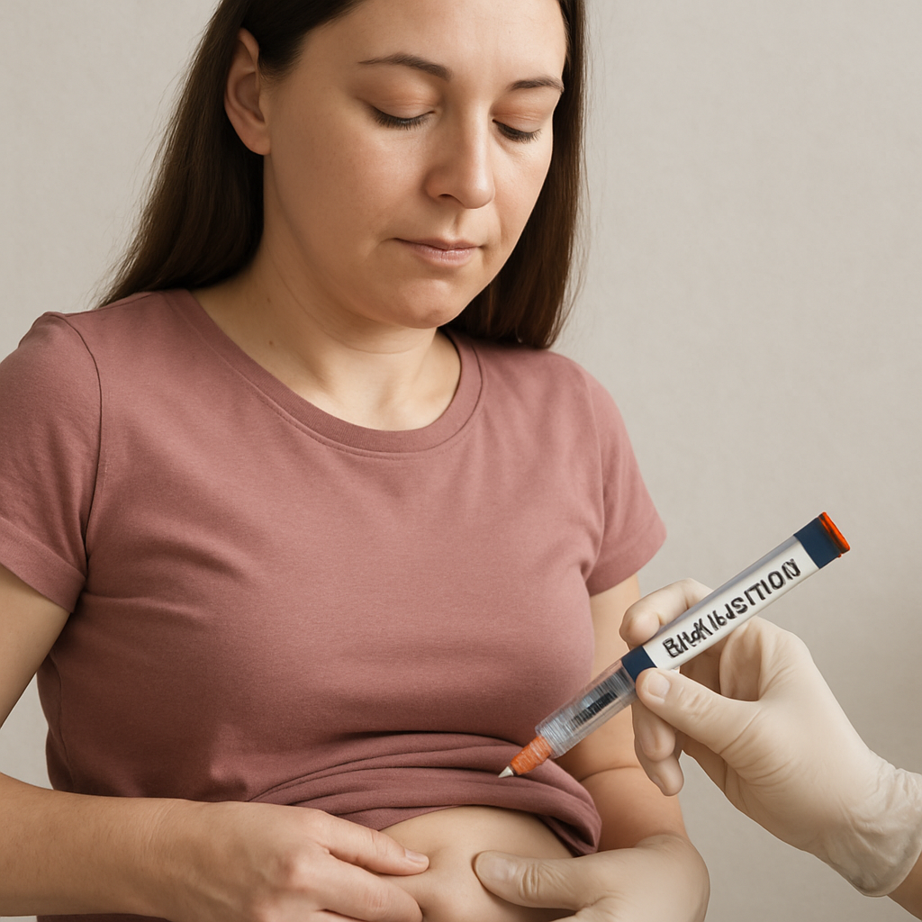 Afbeelding van een persoon die Semaglutide-injectie krijgt