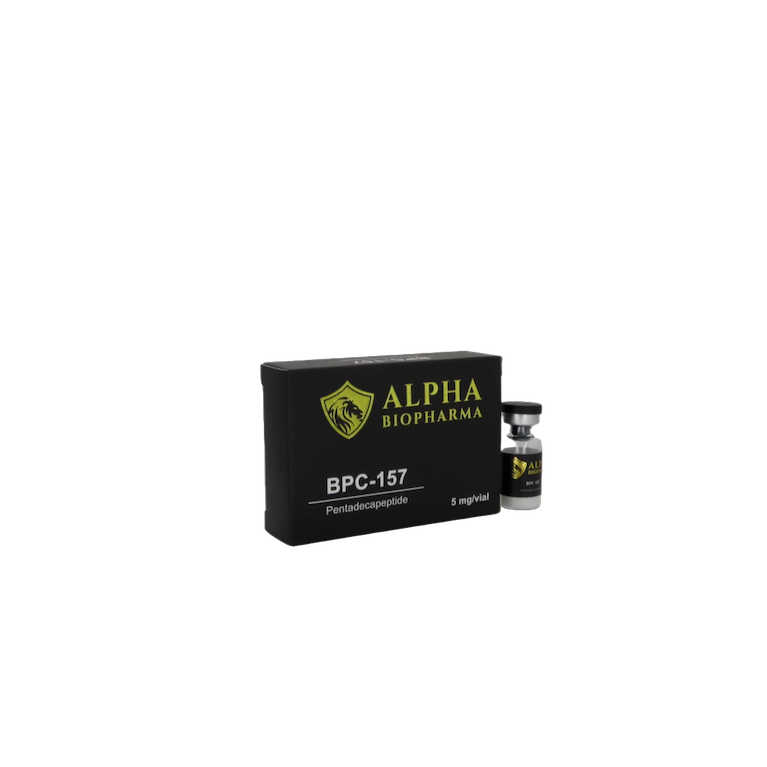 BPC-157 verpakking van Alpha BioPharma rechter vooraanzicht
