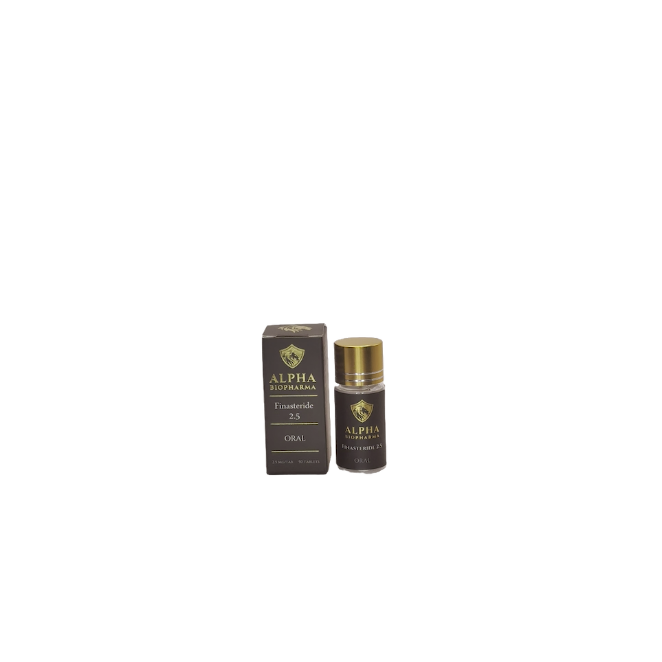 Finasteride 2,5 mg verpakking van Alpha BioPharma vooraanzicht