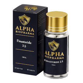 Finasteride van Alpha BioPharma voorkant links