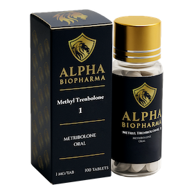 Methyltren voorkant rechts Methyl Trenbolone van Alpha BioPharma voorkant rechts
