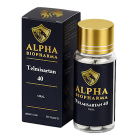 Telmisartan van Alpha BioPharma voorzijde links