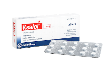 Alprazolam 1 mg verpakking