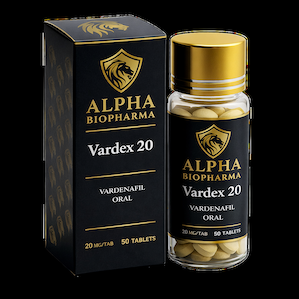 Potje en doosje Vardex van Alpha Biopharma