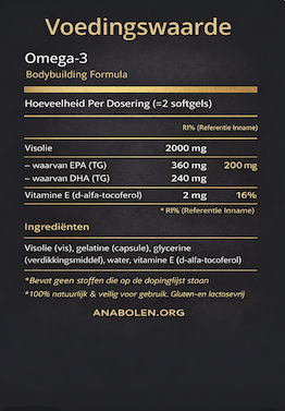 Omega 3 productlabel