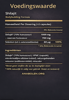 Shilajit productlabel