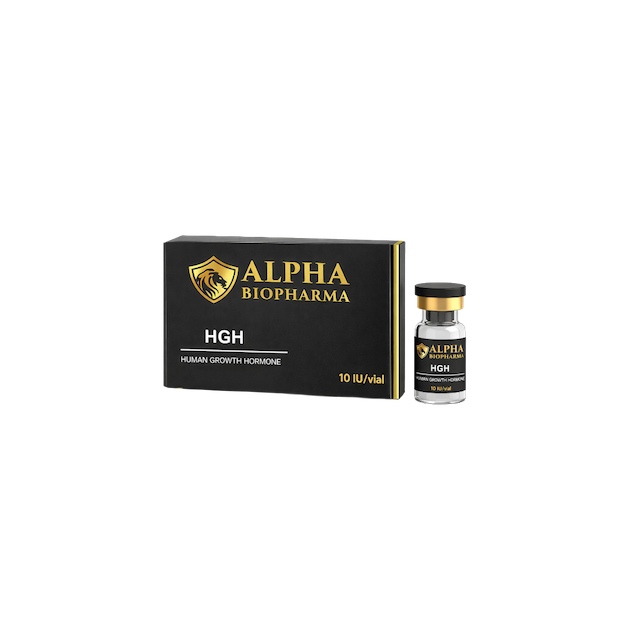 HGH 10 iu peptide van Alpha BioPharma voorkant