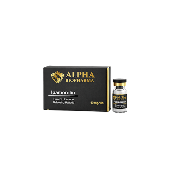 Ipamorelin 10 mg peptide van Alpha BioPharma voorkant