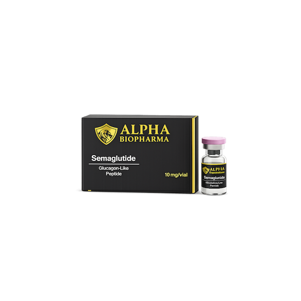 Semaglutide 10 mg peptide van Alpha BioPharma voorkant