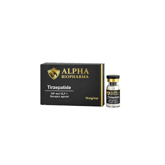 Tirzepatide 10 mg peptide van Alpha BioPharma voorkant