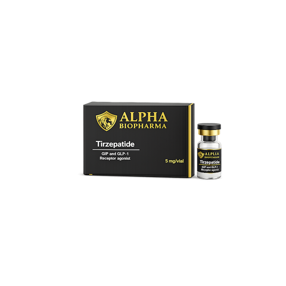 Tirzepatide 5 mg peptide van Alpha BioPharma voorkant