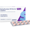 Ritalin van Sandoz doosje en strip